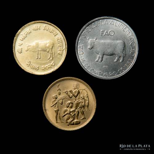 FAO. Lote x 3 monedas diferentes ... 