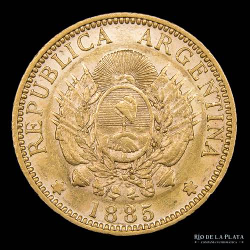 Argentina. 5 Pesos 1885 Argentino ... 