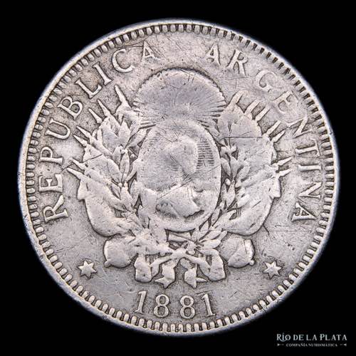 Argentina. 50 Centavos 1881. ... 