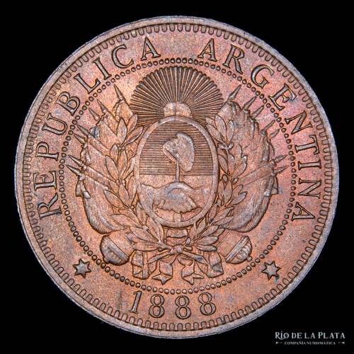Argentina. 2 Centavos 1888. Buenos ... 