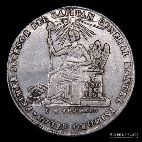 Bolivia. 2 Soles 1855. Medalla ... 