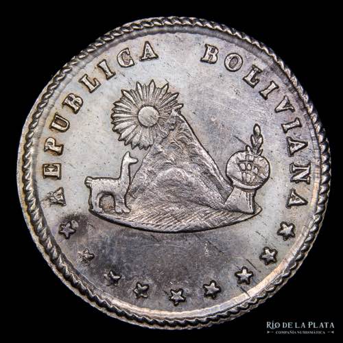 Bolivia. 1 Sol 1851. Medalla ... 