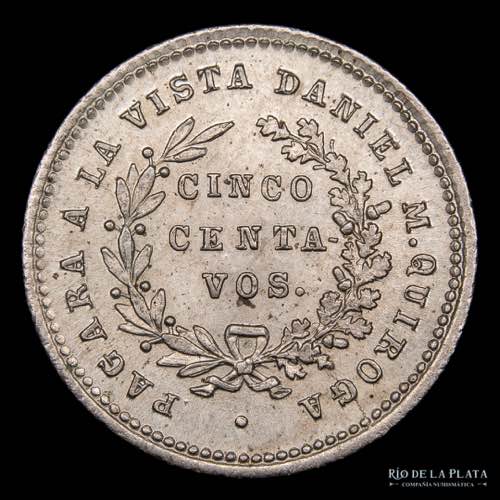 Bolivia. 5 Centavos c.1876. Ficha. ... 