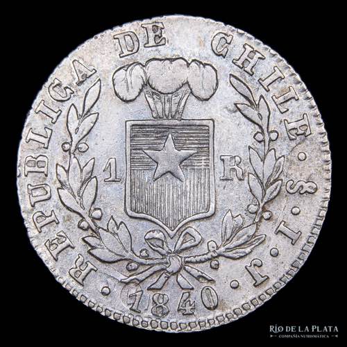 Chile. 1 Real 1840 IJ. AG.902; ... 