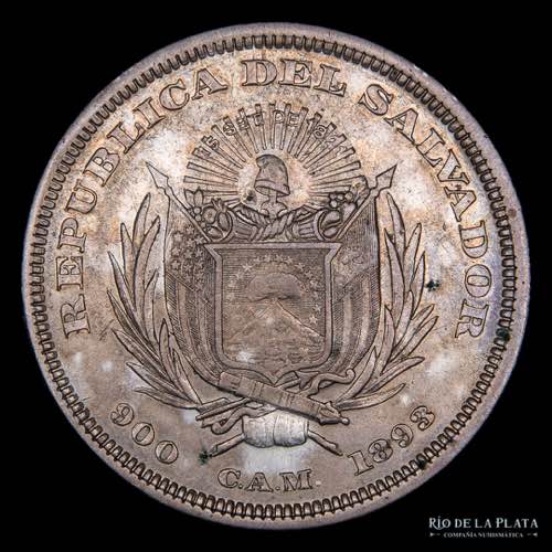 El Salvador. 1 Peso 1893/2. ... 