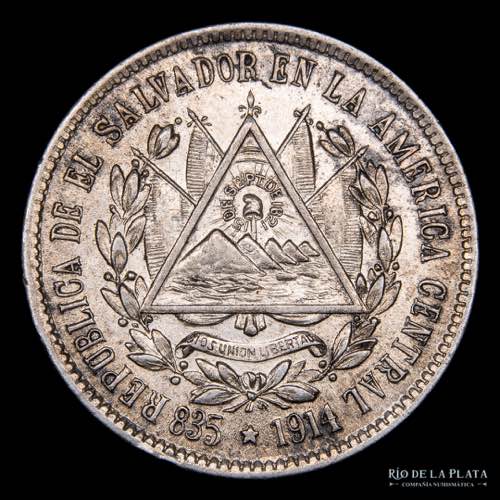 El Salvador.  25 Centavos 1914. ... 