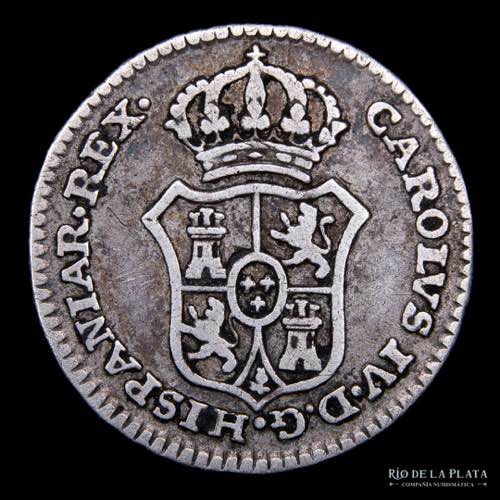 Madrid. Carlos IV. 1/2 Real 1789. ... 