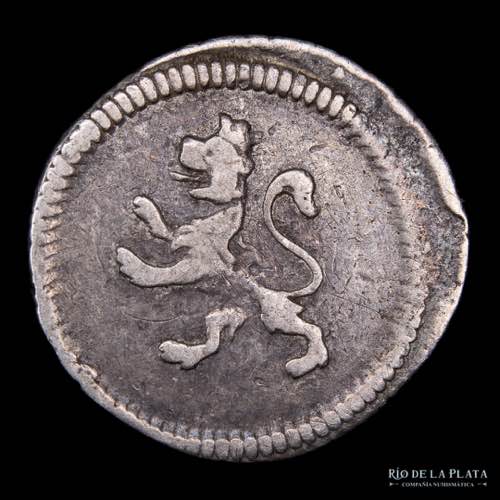 Lima. 1/4 Real 1821. AG.896; 13mm; ... 
