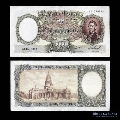 Argentina. Moneda Nacional. 5000 ... 