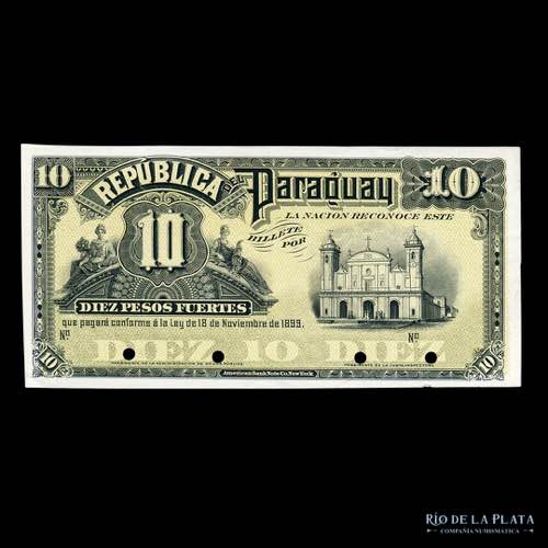 Paraguay. 10 Pesos Fuertes 1899. ... 