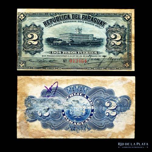 Paraguay. 2 Pesos Fuertes 1907. ... 
