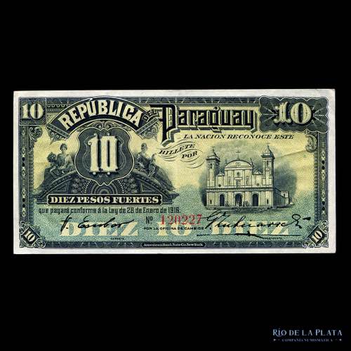 Paraguay. 10 Pesos Fuertes 1916. ... 