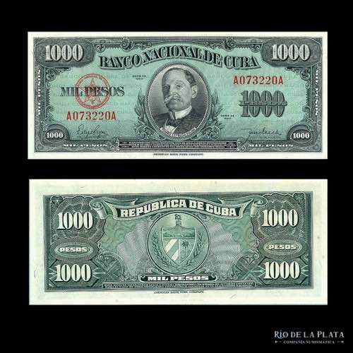 Cuba. 1000 Pesos 1950. P84 (UNC)