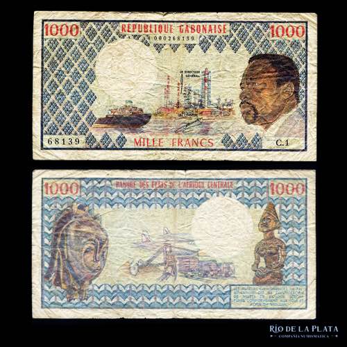 Gabon. 1000 Francs ND: 1974. P3a ... 