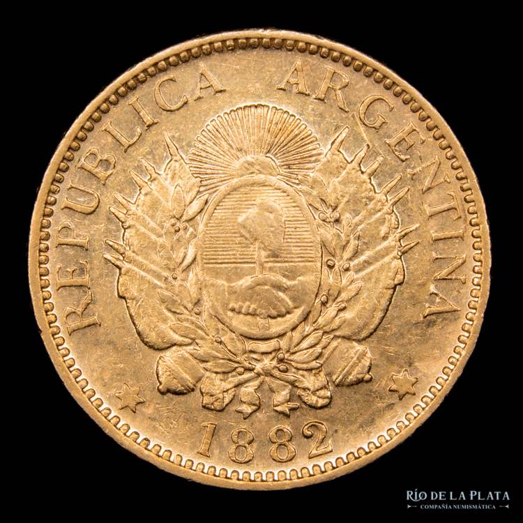 Argentina. 5 Pesos 1882 Argentino ... 