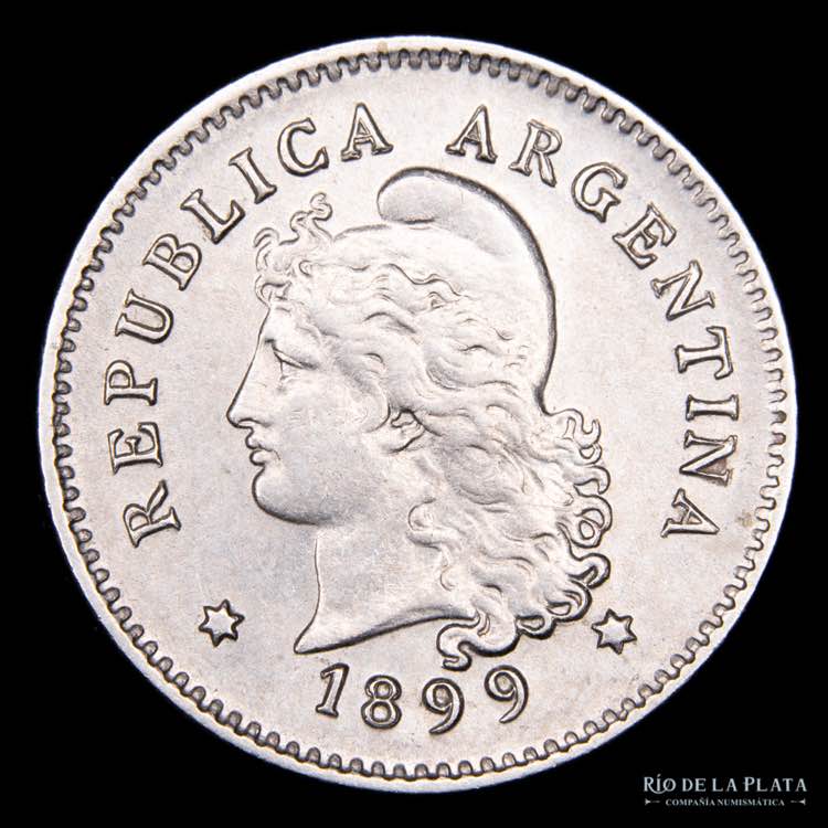 Argentina. 10 Centavos 1899. CuNi; ... 