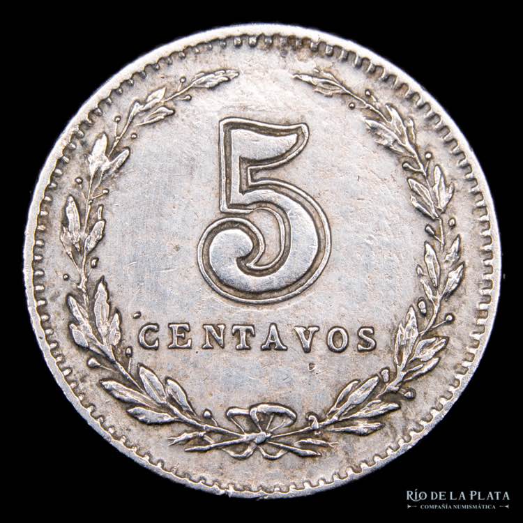 Argentina. 5 Centavos 1898. CuNi; ... 