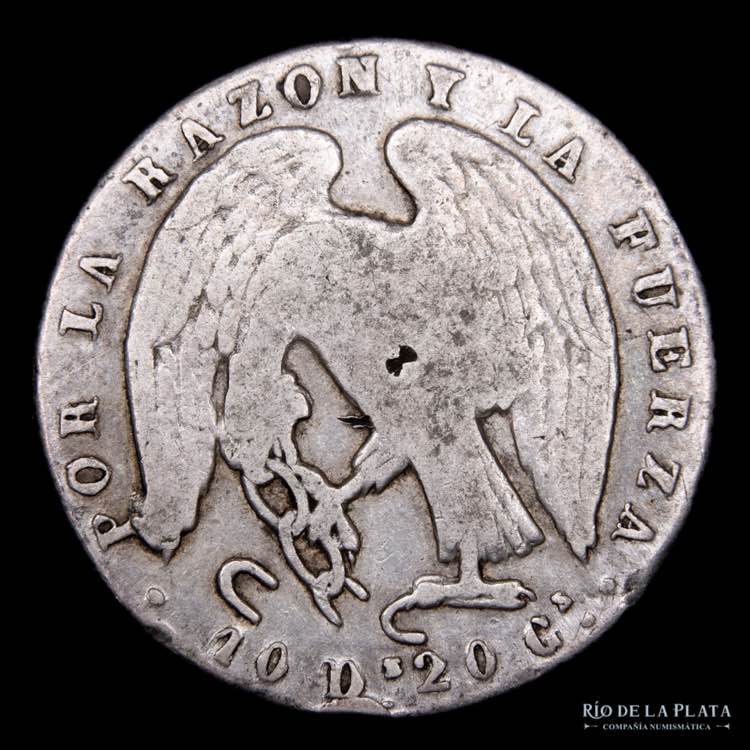 Chile.  2 Reales 1845 IJ. AG.902, ... 