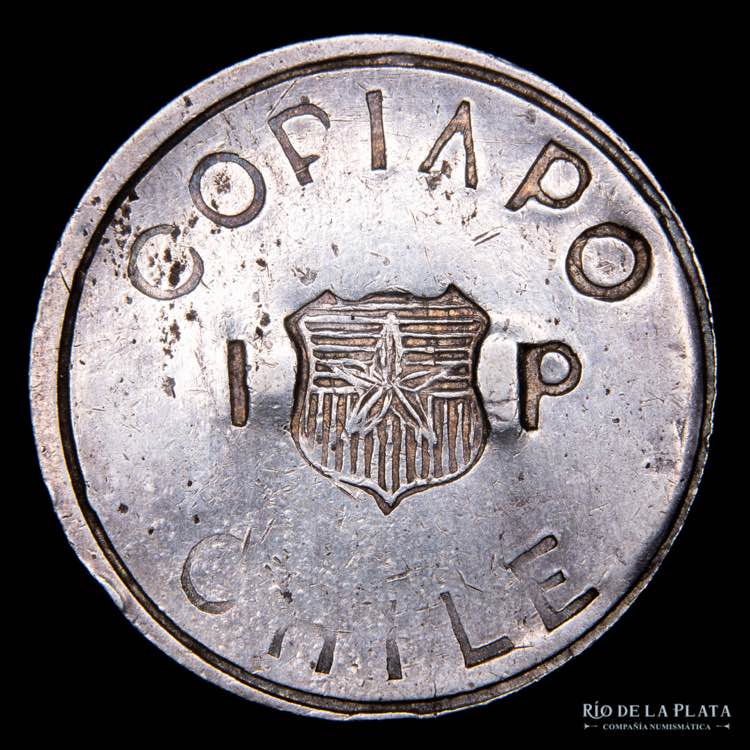 Chile. 1 Peso 1865. AG.970; ... 