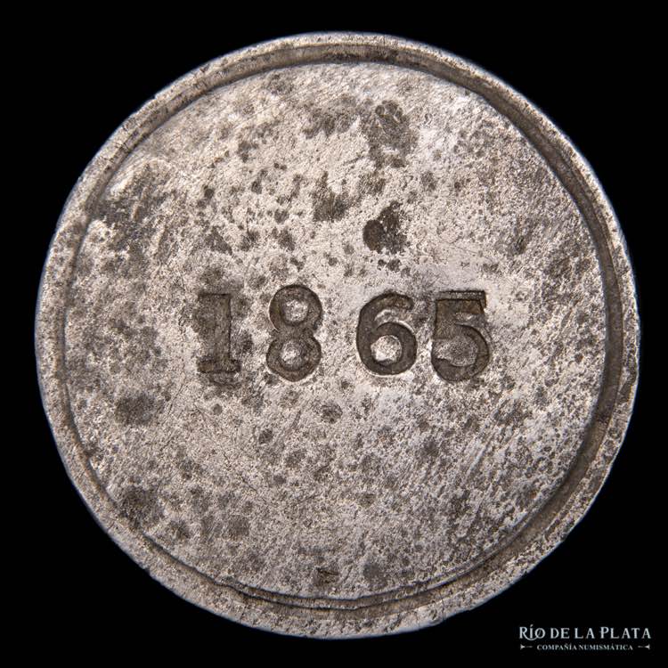 Chile. 1 Peso 1865. Falsa de ... 