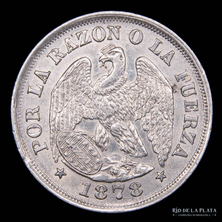 Chile. 20 Centavos 1878. AG.835; ... 