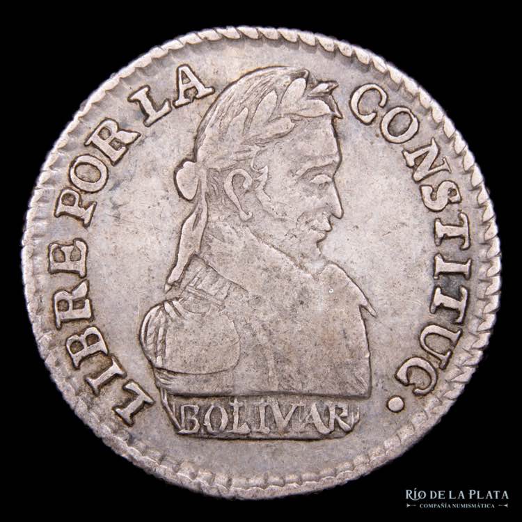 Bolivia. 1/2 Sol /Sueldo 1827 JM. ... 