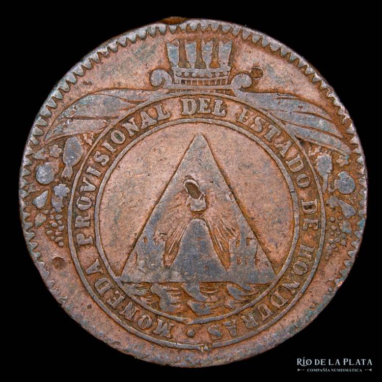 Honduras. 2 Pesos 1862 TA. AG.040; ... 