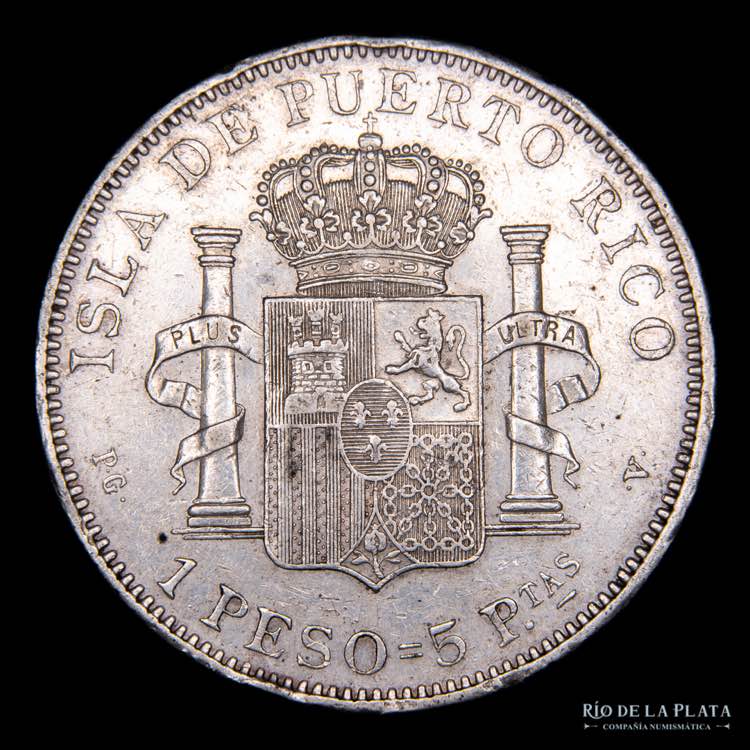 Puerto Rico. Alfonso XIII. 1 Peso ... 