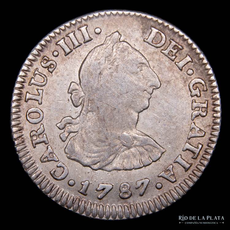 México. Carlos III. 1/2 Real 1787 ... 