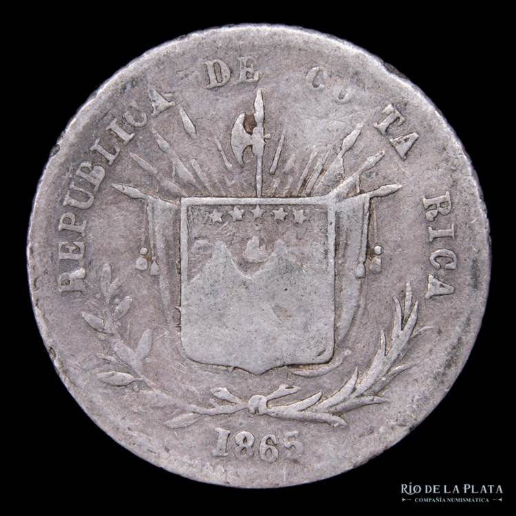 Costa Rica. 5 Centavos 1865. ... 