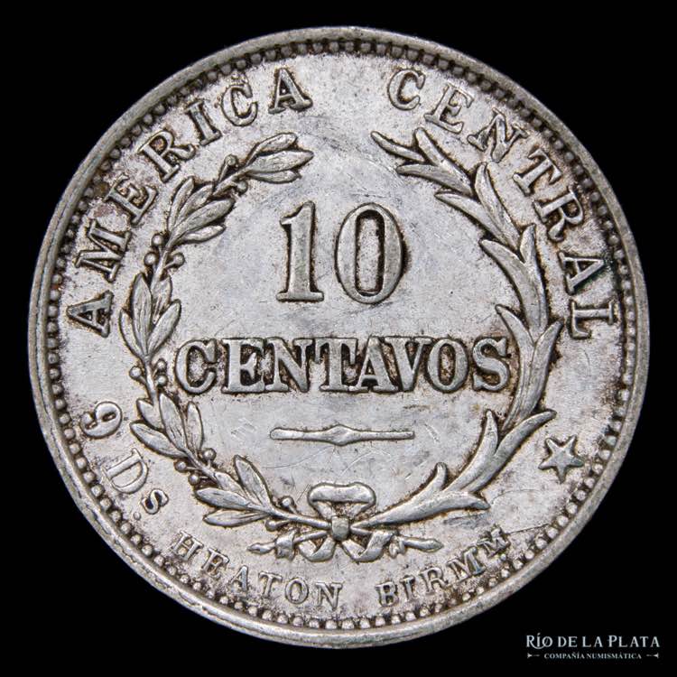 Costa Rica. 10 Centavos 1890. Solo ... 