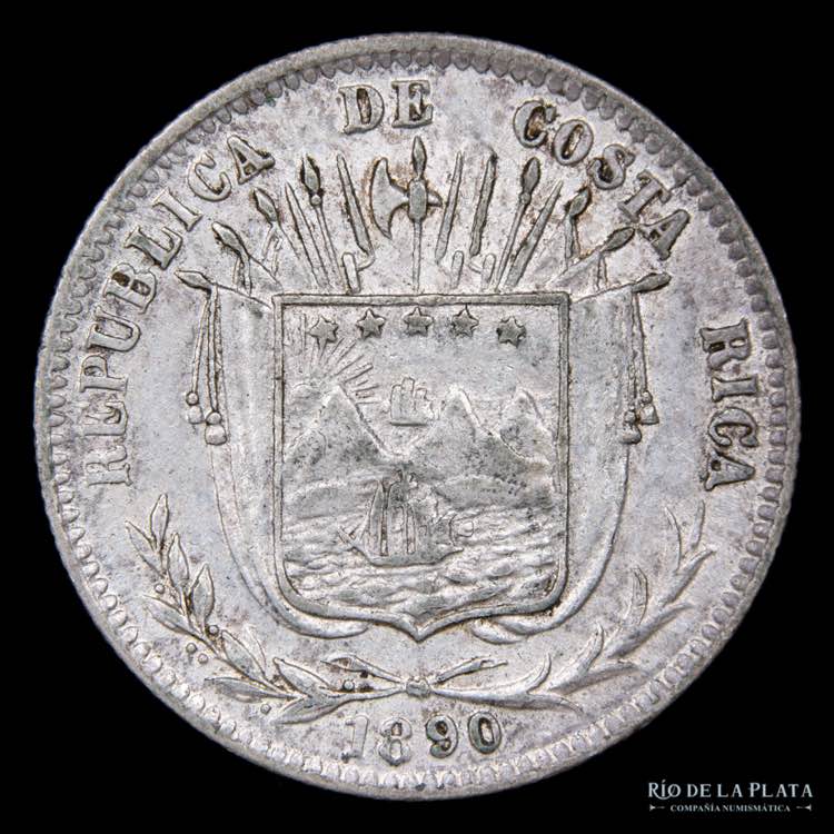 Costa Rica. 10 Centavos 1890. Solo ... 