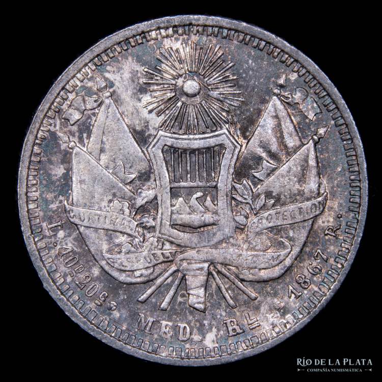 Guatemala. 1 Real 1867. AG.903; ... 