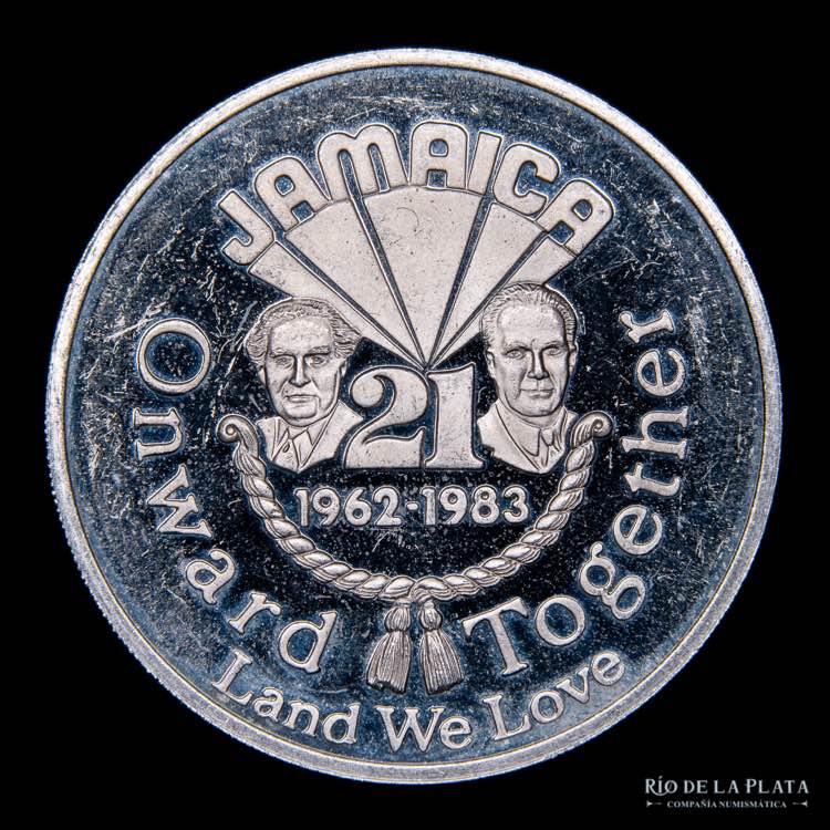 Jamaica. 1 Dollar 1983. 21 ... 