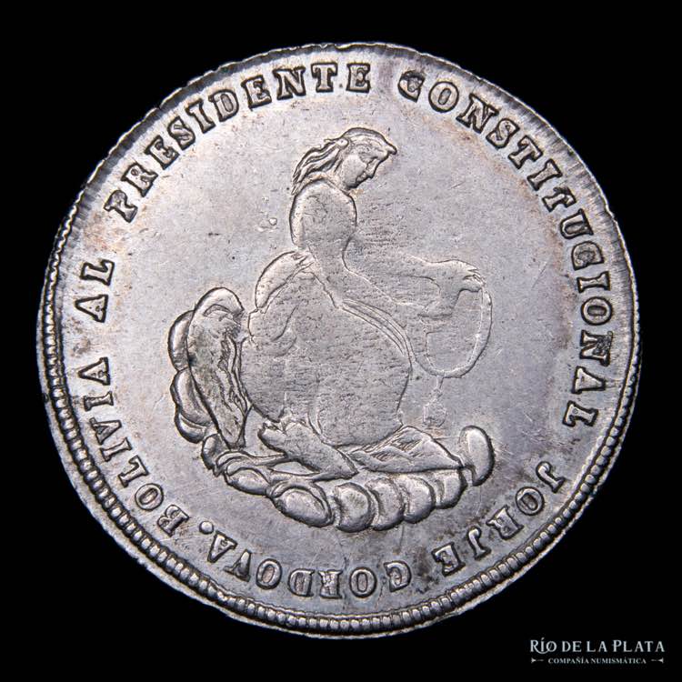 Bolivia. 2 Soles 1856. Medalla ... 