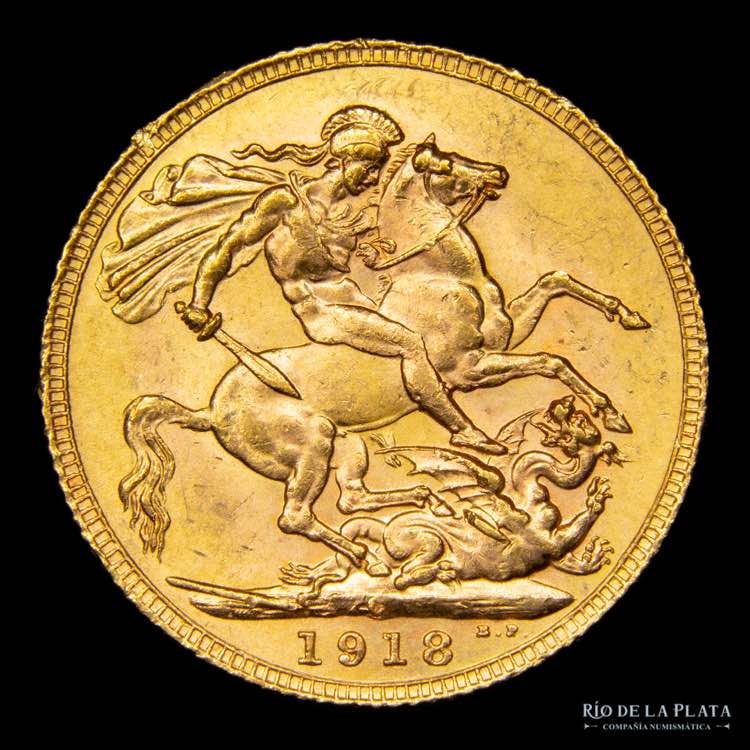 Canadá. 1 Sovereign 1918. Oro ... 