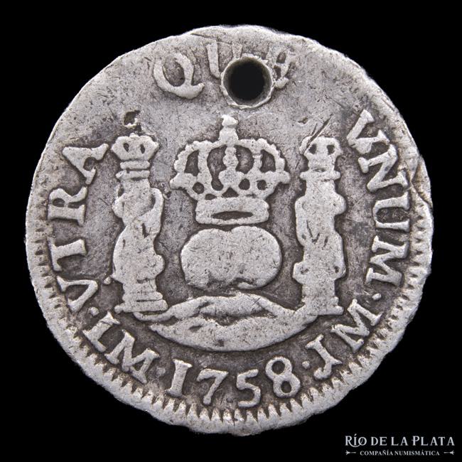 Lima. Fernando VI. 1/2 Real 1758 ... 