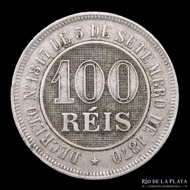 Brasil. 100 Reis 1886. CuNi; 27mm; ... 