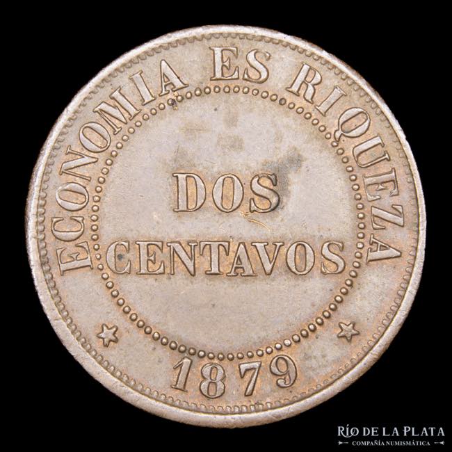 Chile. 2 Centavos 1879. Cu; 25mm; ... 