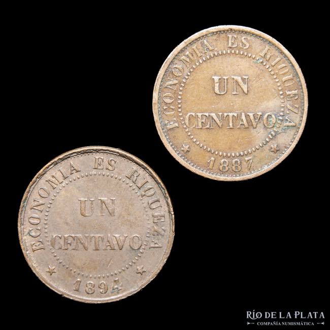 Chile. 1 Centavo 1887 y 94 KM146a. ... 