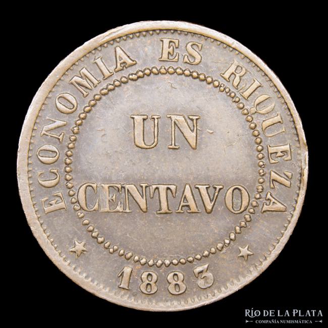 Chile. 1 Centavo 1883. KM146a