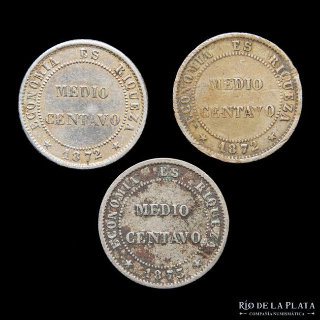 Chile. 1/2 Centavo 1872 y 1873. ... 