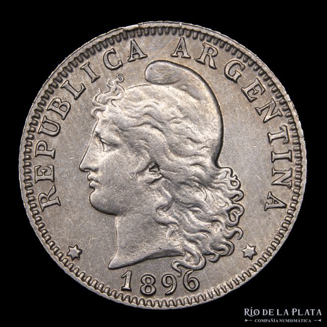 Argentina. 20 Centavos 1896. CuNi; ... 