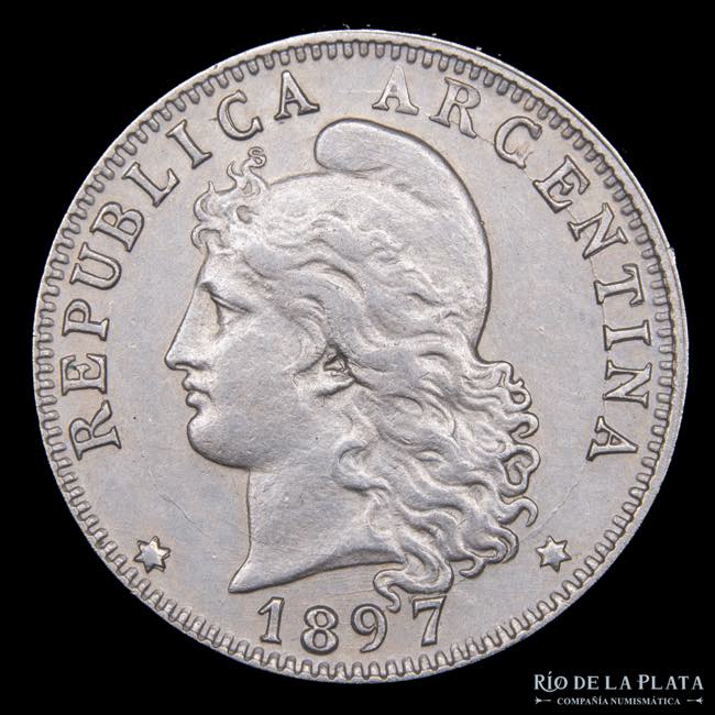 Argentina. 20 Centavos 1897. CuNi; ... 