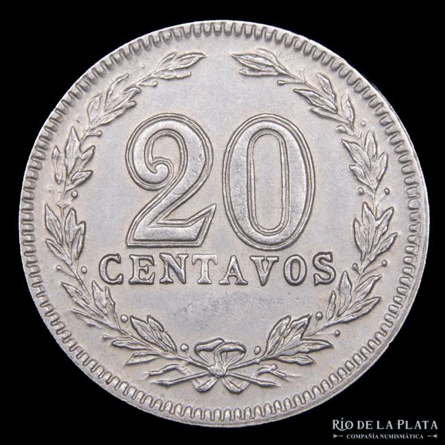 Argentina. 20 Centavos 1897. CuNi; ... 
