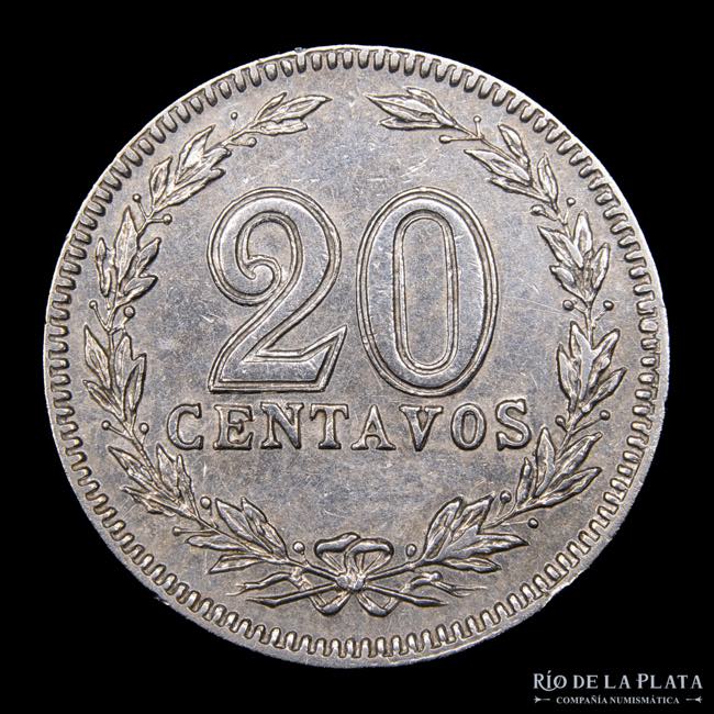 Argentina. 20 Centavos 1898. Rara. ... 