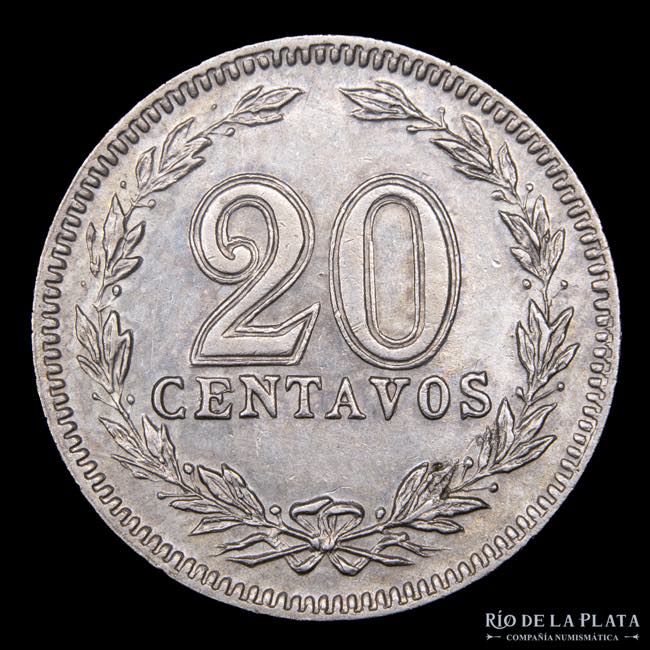 Argentina. 20 Centavos 1912. CuNi; ... 
