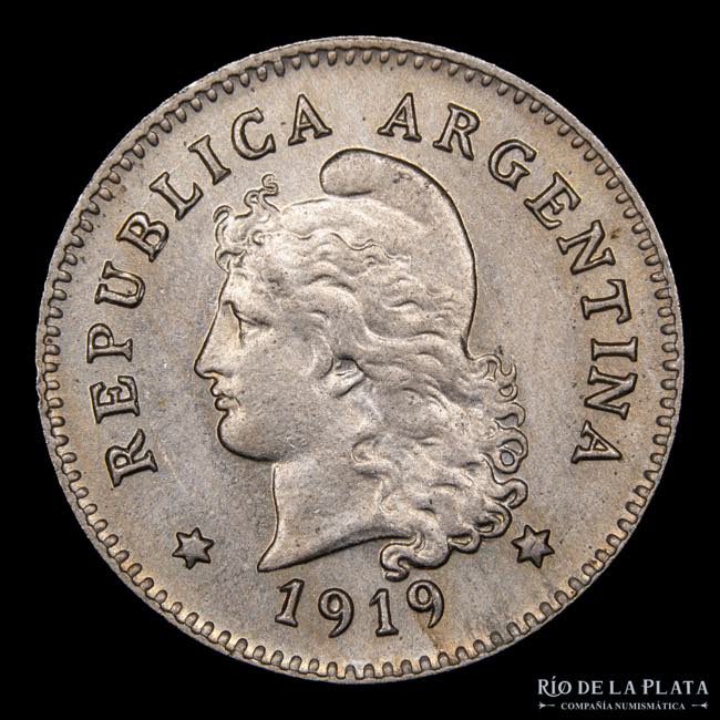 Argentina. 10 Centavos 1919. ... 