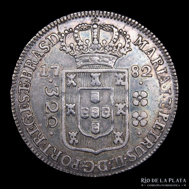 Brasil .María I. 320 Reis 1782. ... 
