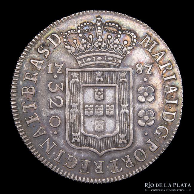 Brasil. María I. 320 Reis 1787. ... 